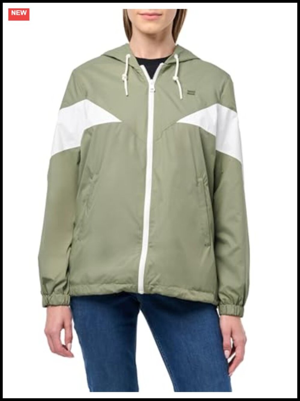 Levi's Women's Nylon Windbreaker Jacket - Water Resistant Colorblock Anorak